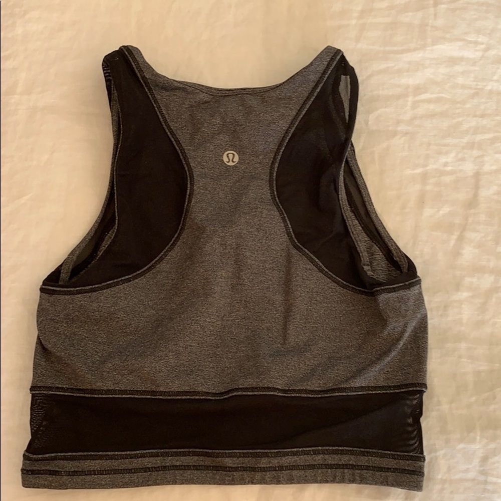 Grey Lululemon Crop top